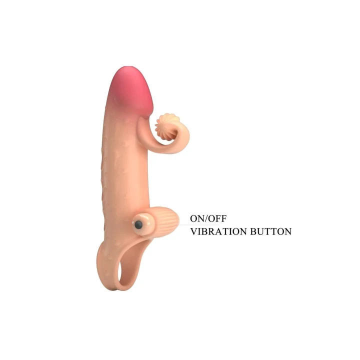 Nakładka wibracyjna - ROMANCE, TPE, 20 cm długości, ergonomiczny kształt