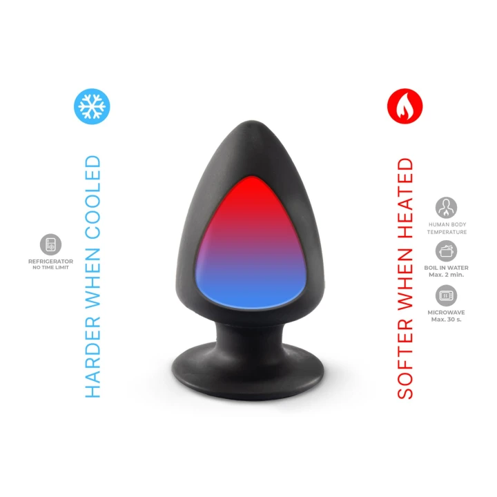 Korek analny Silexd Model 1 L, silikon, 9 cm wysokości, podwójna gęstość Silexpan