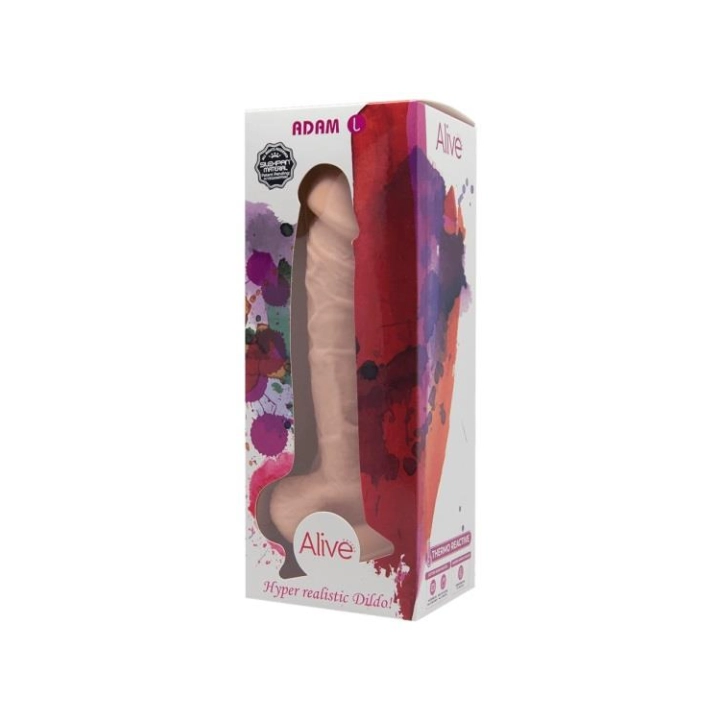 Dildo silikonowe Adam SILEXPAN – podwójna gęstość, przyssawka, realistyczne