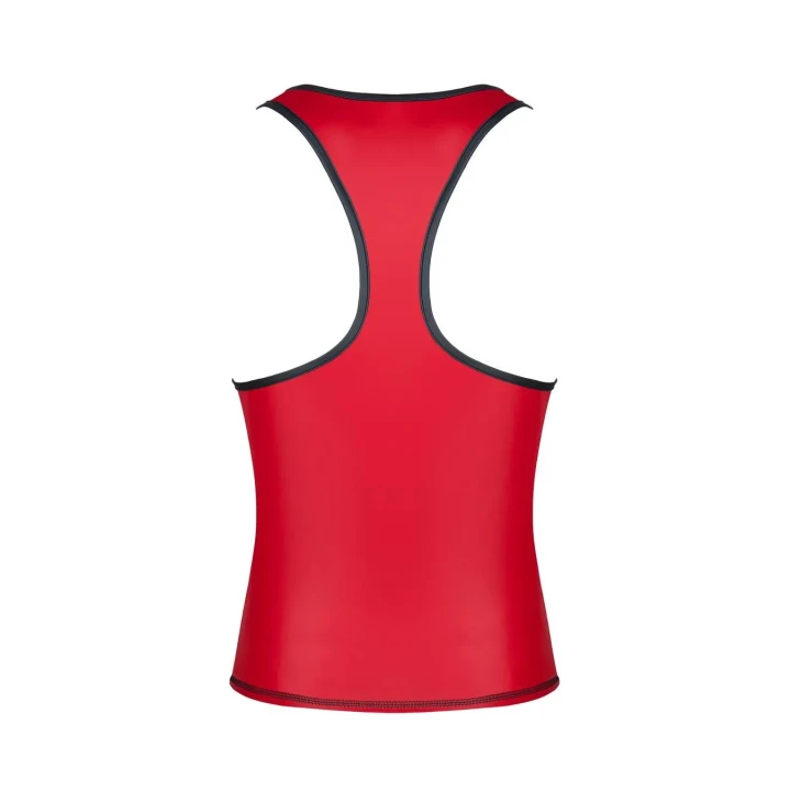 T-shirt męski REGNES FETISH PLANET, wetlook, bez rękawów, ozdobna taśma