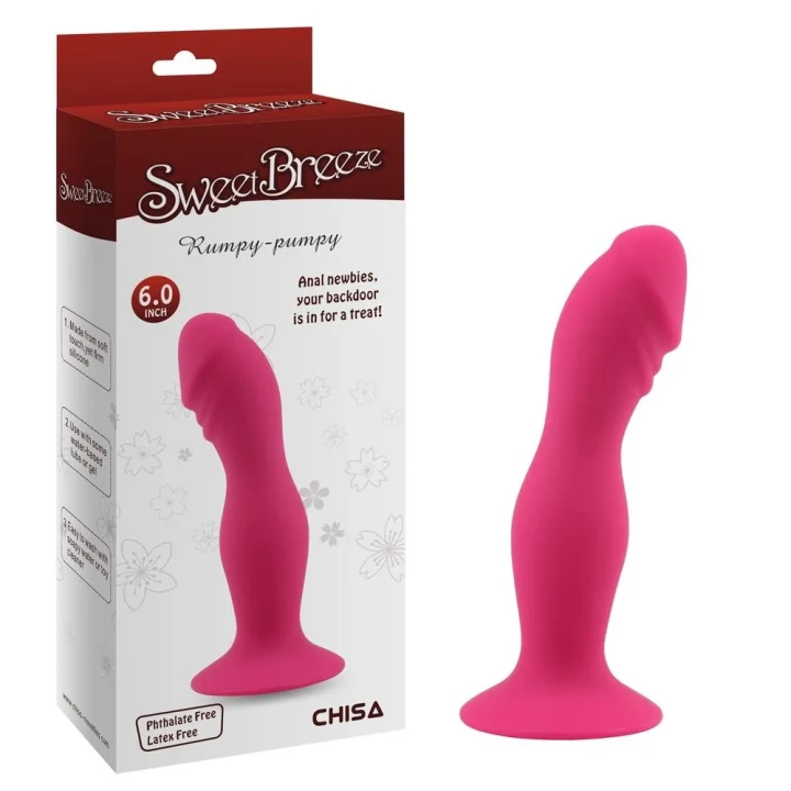 Dildo silikonowy Rumpy-pumpy-Pink, długość 15cm, średnica 3.5cm, uchwyt próżniowy