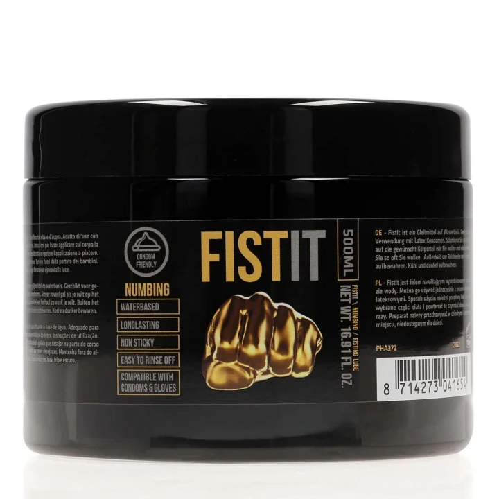 Lubrykant znieczulający FistIt Extra Thick, 500 ml, wegański, na bazie wody, chłodzący