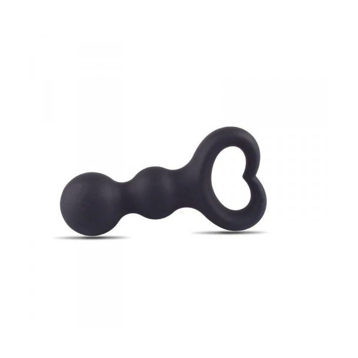 Zabawka analna Heart Clip Ball - Silikon, Stymulująca, Bezpieczny uchwyt