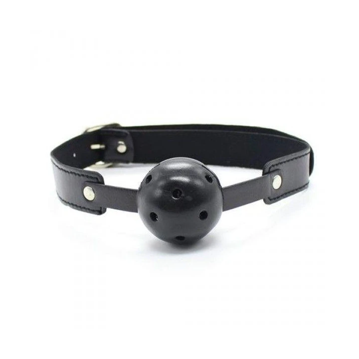 Knebel do ust z otworami Fetish Art - czarny, łatwy oddech, dla zaawansowanych użytkowników