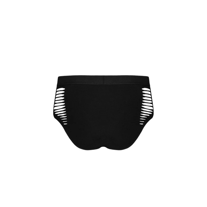 Slipy M101 OBSESSIVE MEN, sexy wycięcia, elastyczny materiał, klasyczna czerń