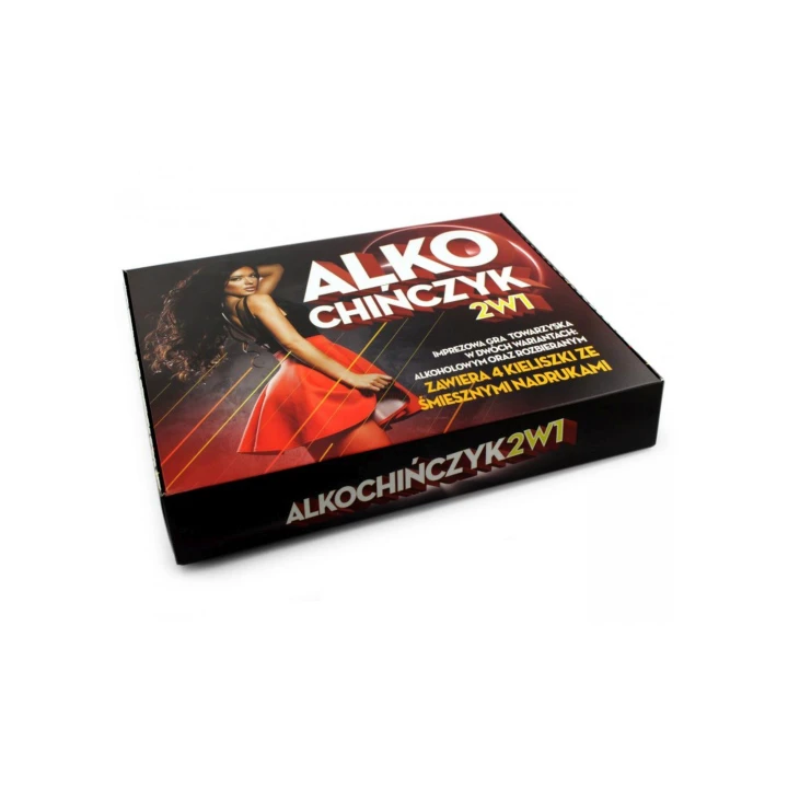 Gra planszowa - Alkochińczyk 2w1 z kieliszkami, idealna na imprezy i przyjęcia