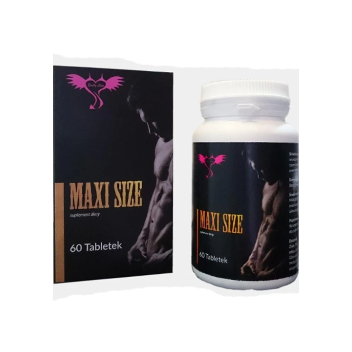 Suplement diety Maxi Size - Naturalne powiększenie, Wzmocnienie erekcji, 60 kapsułek