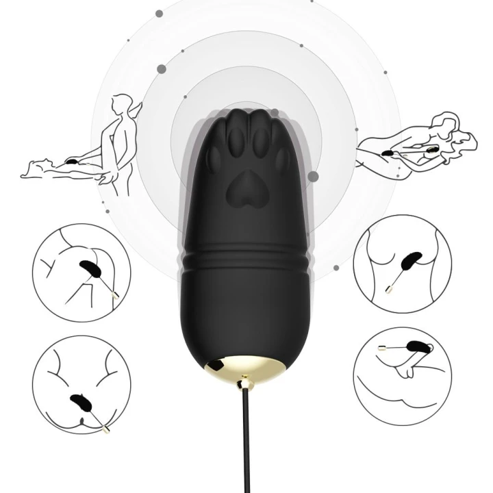 Jajeczko wibracyjne, silikonowe, 9 trybów, wodoodporne, zdalne sterowanie