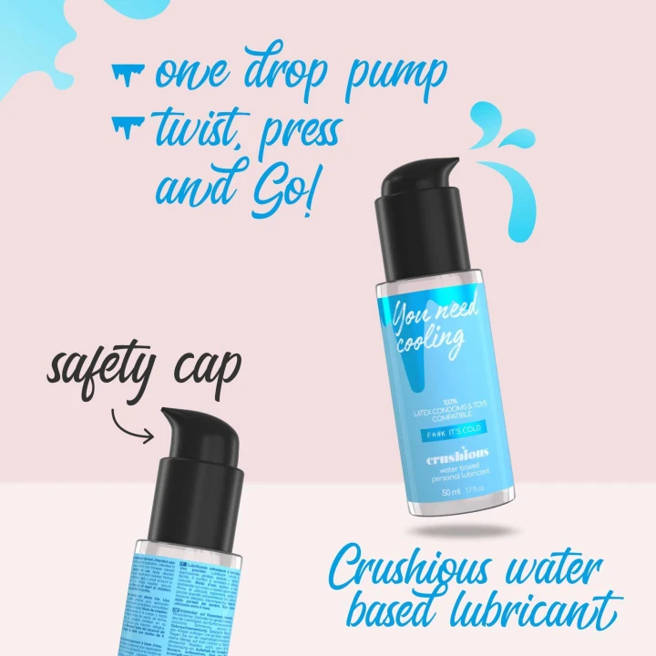 Lubrykant wodny Crushious 50 ml - Hipoalergiczny, Chłodzący, Bezpieczny dla Zabawek