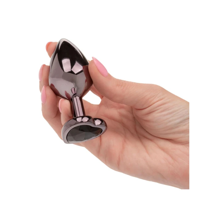 Korek analny Jewel Large, 7 cm długości, 3,8 cm średnicy, z kryształowym sercem