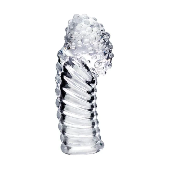 Nasadka powiększająca penisa A-toys, silikonowa, przezroczysta, 8,5 cm