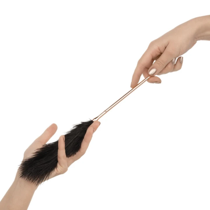 Zestaw Piórko Łaskotnik i Bat - Rosy Gold, 2-w-1, Luksusowe Wykończenie