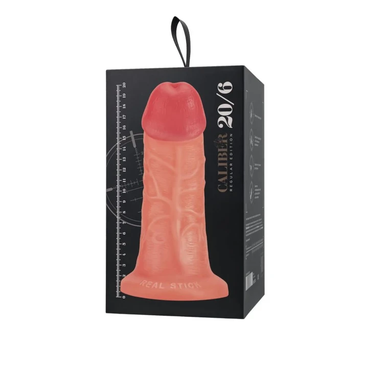 Dildo RealStick® Caliber 20cm, średnica 6cm, realistyczny, z przyssawką