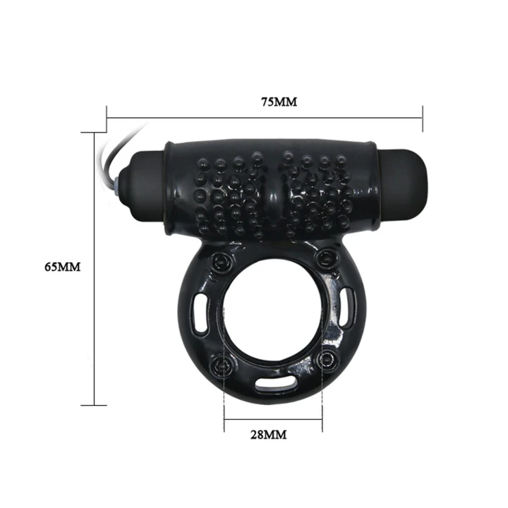 Pierścień wibracyjny BAILE, TPR ABS, 20 funkcji wibracji, zdalne sterowanie
