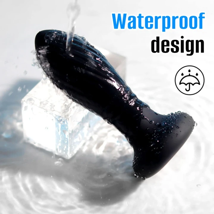 Wtyczka analna LED - 9 trybów wibracji, wodoodporny silikon, pilot zdalnego sterowania