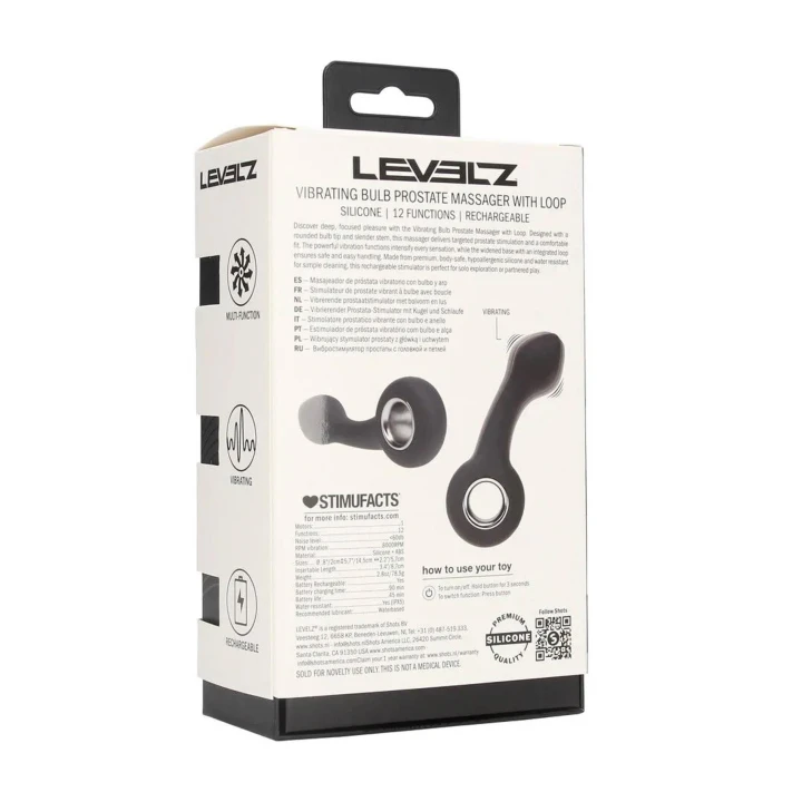 Masażer prostaty silikonowy - Kulista końcówka, wodoodporny, ładowany