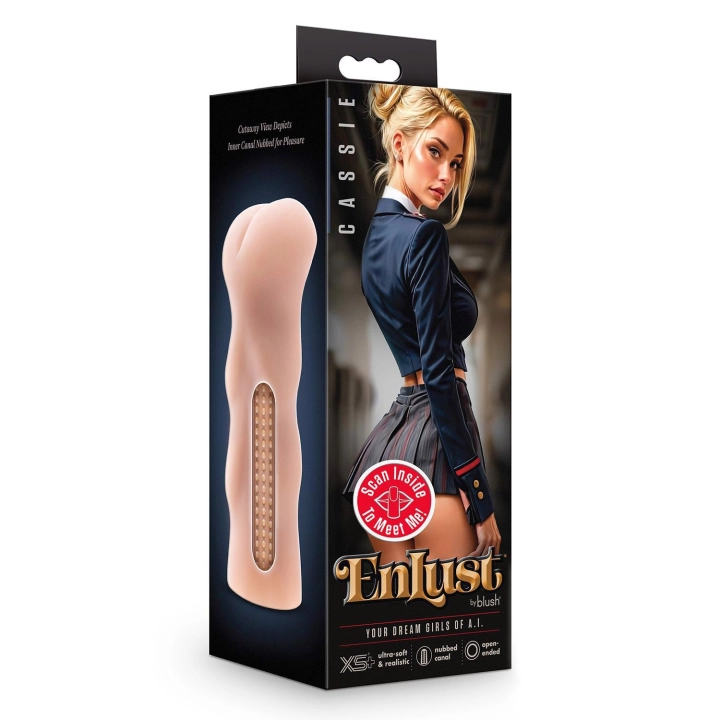 Masturbator ENLUST Cassie, TPE, otwarty, realistyczny kanał