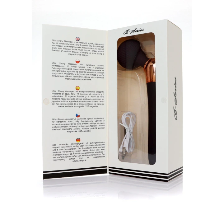 Masażer ultra mocny, medyczny silikon, 10 funkcji, 5 prędkości, wodoodporny