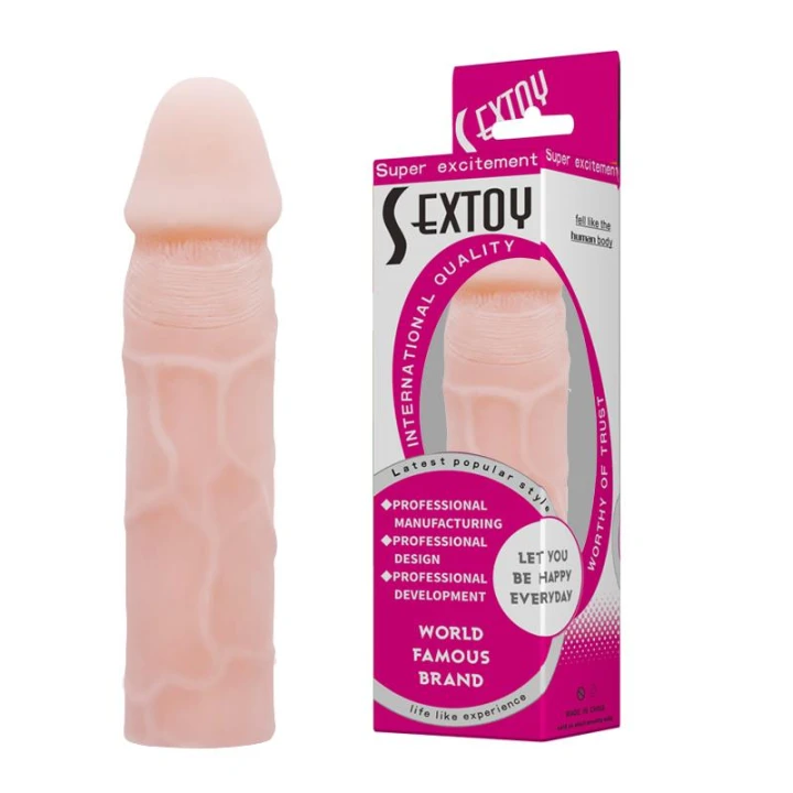 Dildo BAILE - Wygięty, realistyczny materiał TPR, teksturowany trzon