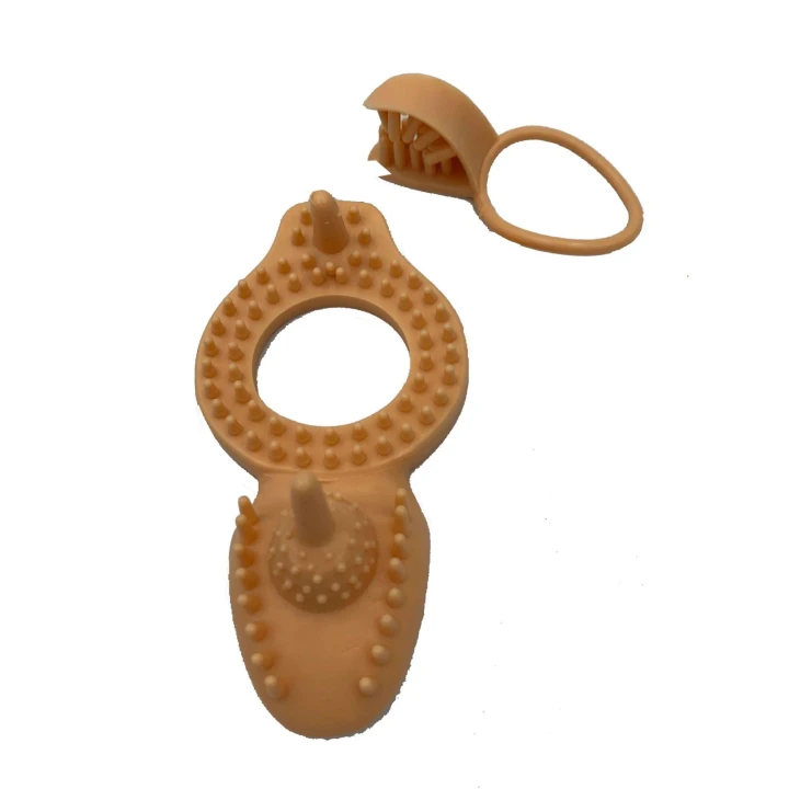 Pierścień erekcyjny Cockdriller - 3 cm, wibracje, elastyczne TPR & ABS