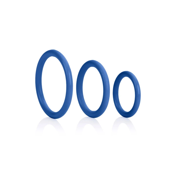 Pierścienie erekcyjne, silikonowe Tri-Rings, rozciągliwe, 2,5 cm średnicy