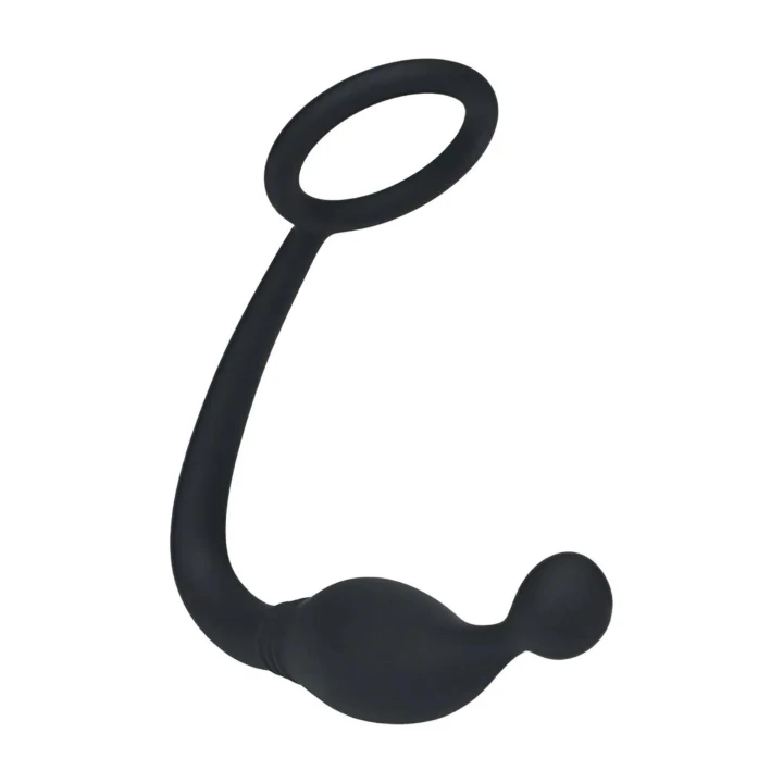 Pierścień erekcyjny z wbudowanym stymulatorem prostaty LEVELZ, silikon, rozmiar S, czarny