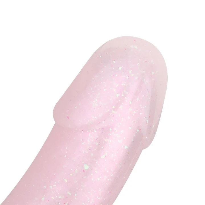 Dildo - Mermaid Ombre, Żelowe, 17 cm, Pastelowe Kolory, Brokatowe Detale