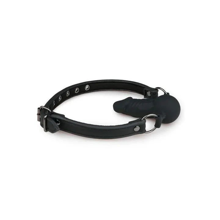 Knebel z silikonowym dongiem, regulowany, czarny, 2,50 cm - 3,70 cm