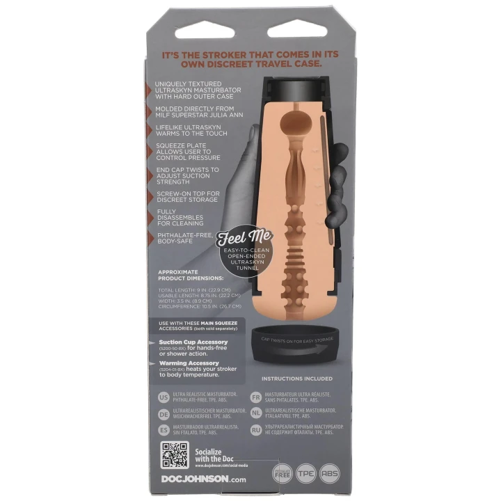 Masturbator ULTRASKYN Julia Ann - Ciasne wnętrze, regulowana płytka nacisku, realistyczny materiał
