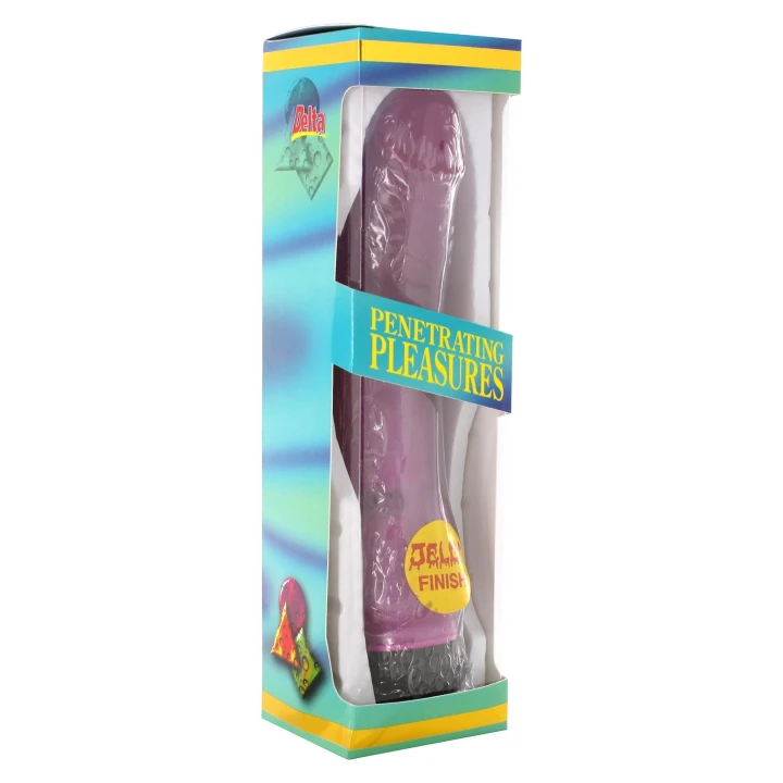 Wibrator lawendowy, Jelly Vibrator No.1, 21 cm, Phthalate Free PVC