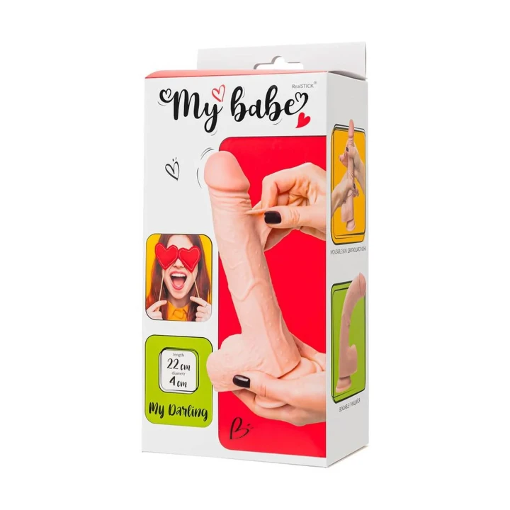 Dildo My Babe by RealStick, realistyczny, TPE, 22 cm, hipoalergiczny