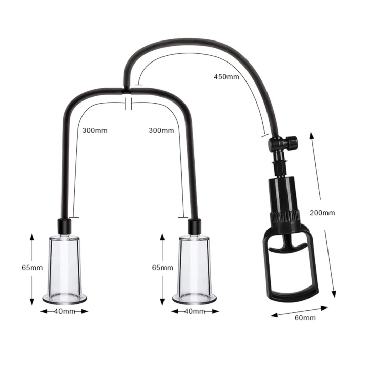 Pompka dla kobiet PASSION - 4 przyssawki, regulacja intensywności, wodoodporna