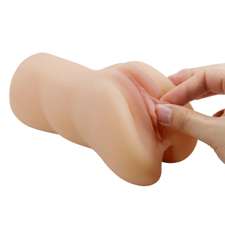 Masturbator TPR - CRAZY BULL Caroline, z podwójnym otworem, ręcznie malowany