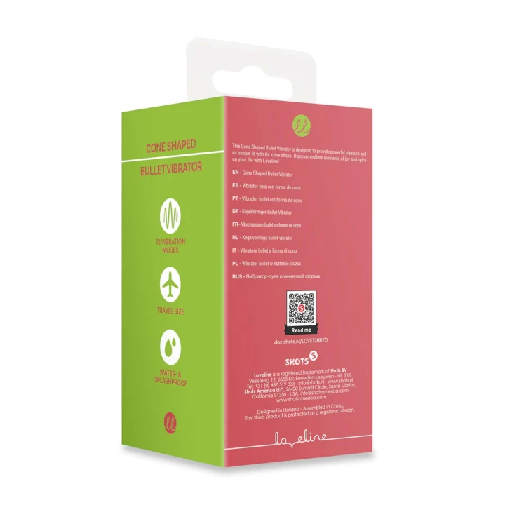 Wibrator typu bullet Loveline - Stożkowy, Silikonowy, Dyskretny 7,7 cm