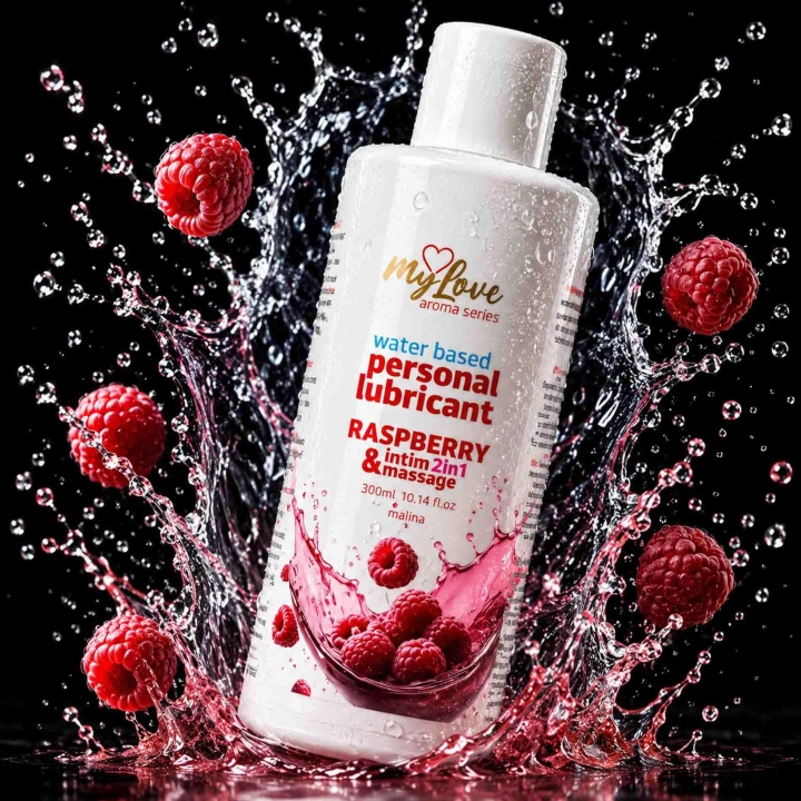 Żel intymno-masujący 2w1 MyLove Aroma Series Malina, wodny, 300 ml