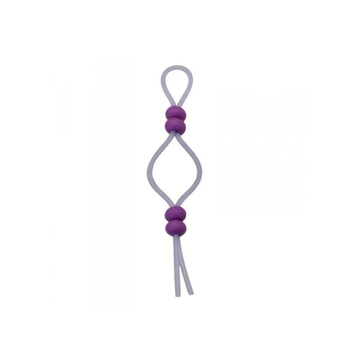 Pierścień do penisa Toyz4Lovers - W pełni regulowany, silikonowy, z 4 koralikami