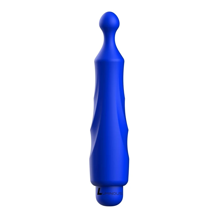 Pociskowy wibrator Luminous - 10 prędkości, wodoodporny, ABS i silikon, niebieski