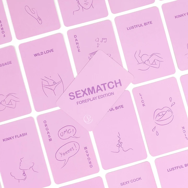 Gra karciana dla par Sexmatch Foreplay Edition – 89 kart, w tym 8 jokerów, zasady łatwe do nauki