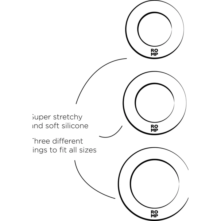 Pierścień na penisa - ROMP Remix Trio, silikon, 3 elastyczne pierścienie