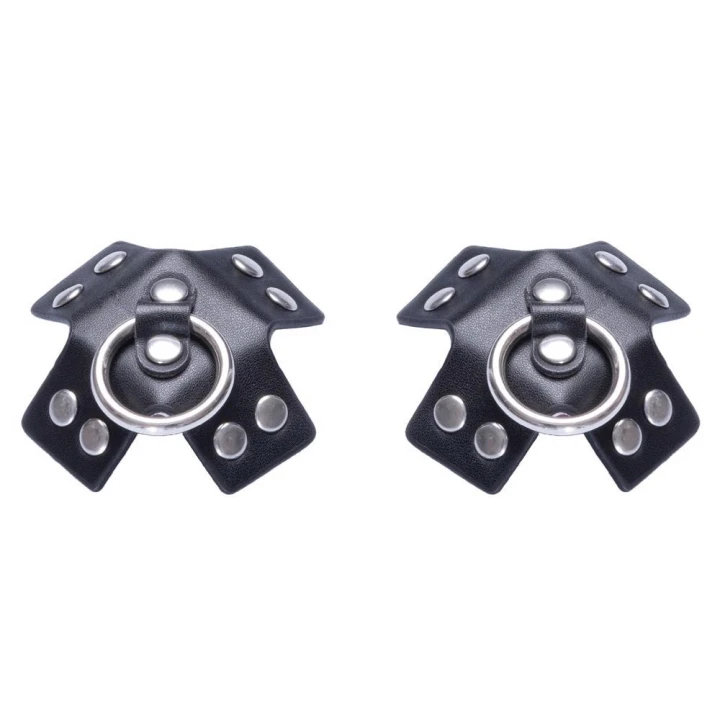 Naklejki na sutki COTTELLI ACCESSOIRES, ekologiczna skóra, z ćwiekami, 7x7 cm