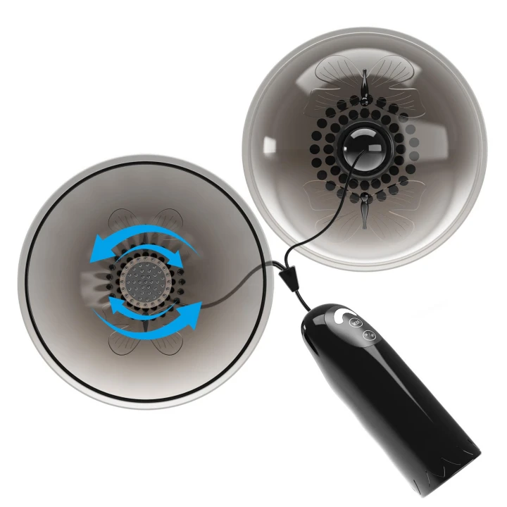 Stymulator piersi Pretty Love Joslyn - TPR, ABS, 7 trybów rotacji, czarny