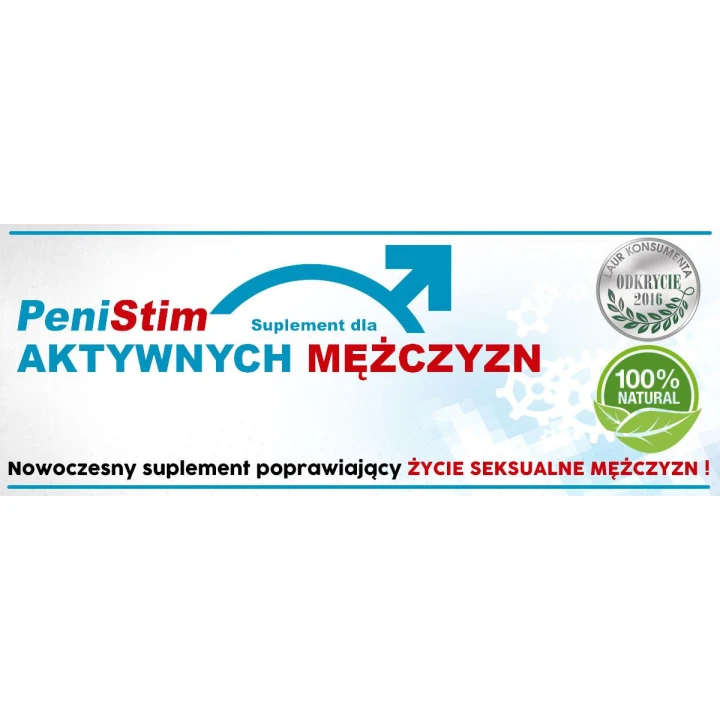 Suplement diety PeniStim – 65 kapsułek, zwiększa libido, wspomaga erekcję, naturalne składniki
