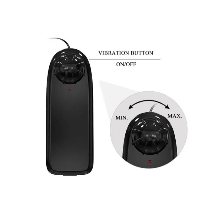 Dildo BAILE - Vibrator Hollow Strap-on, 15cm, Multispeed, Pilot zdalny