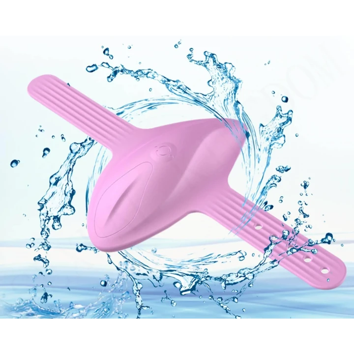 Wibrator strap-on, silikonowy, 10 funkcji wibracji, 4,5 cm