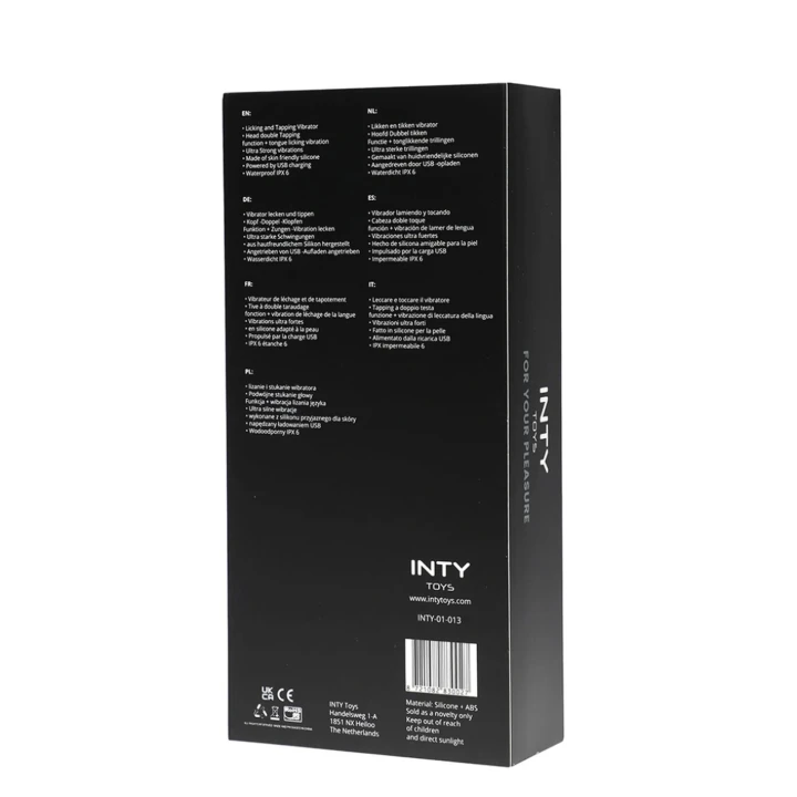 Wibrator INTY Toys - Dice z podwójnym stukaniem, wibracjami, silikonowy, wodoodporny