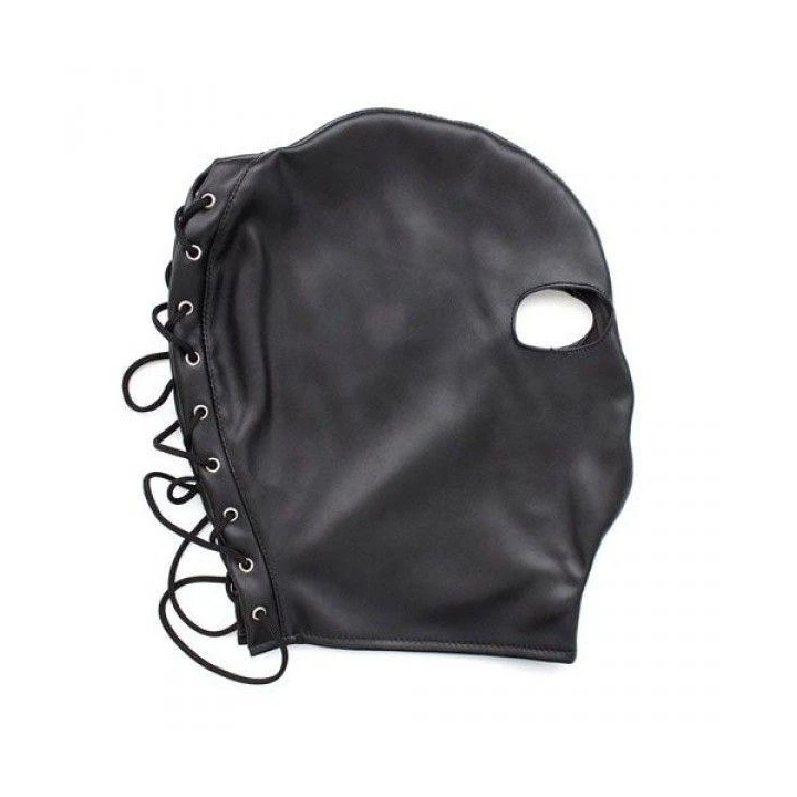 Maseczka niewoli na oczy, czarna skóra, wytrzymała i wygodna