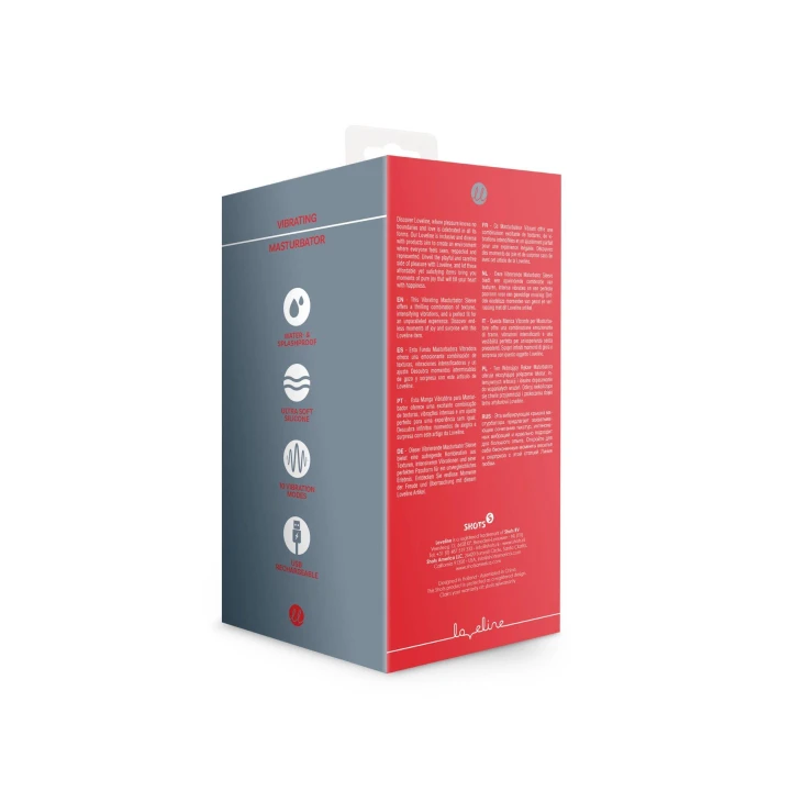 Masturbator Wibrujący Loveline - Silikonowy, Wodoodporny, 10 Trybów Wibracji