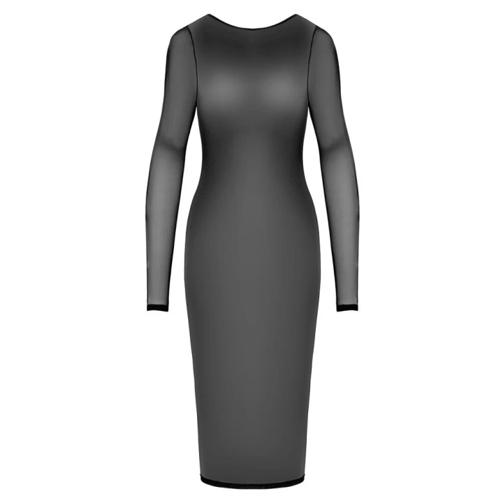 Sukienka kolanowa COTTELLI LINGERIE, przezroczysta, z łańcuszkami, dekolt V