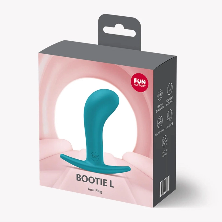 Korek analny Bootie L Aquamarine FF – silikonowy, długość 11 cm