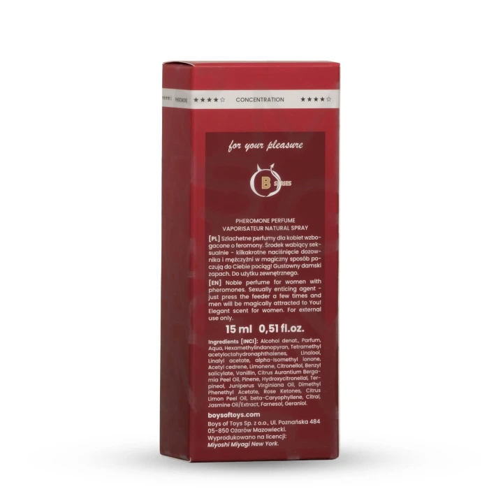 Perfumy feromonowe Miyoshi Miyagi INSTINCT 15ml z nutami kwiatowymi i korzennymi